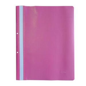 Dosar plastic PP cu sina, cu gauri, grosime 120/180 microni, 10 buc/set, Optima - roz