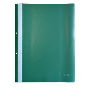 Dosar plastic PP cu sina, cu gauri, grosime 120/180 microni, 10 buc/set, Optima - verde