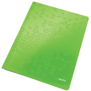Dosar cu sina Leitz WOW, carton laminat, FSC, A4, 250 coli, verde