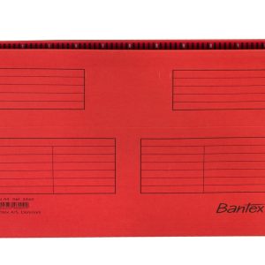 Dosar suspendabil cu eticheta, bagheta metalica, carton 230g/mp, 25 buc/cutie, Bantex - rosu