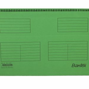 Dosar suspendabil cu eticheta, bagheta metalica, carton 230g/mp, 25 buc/cutie, Bantex - verde
