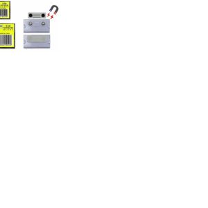 Ecuson dreptunghiular din plastic, pentru nume, magnetic, 60 x 25mm, KEJEA - transparent