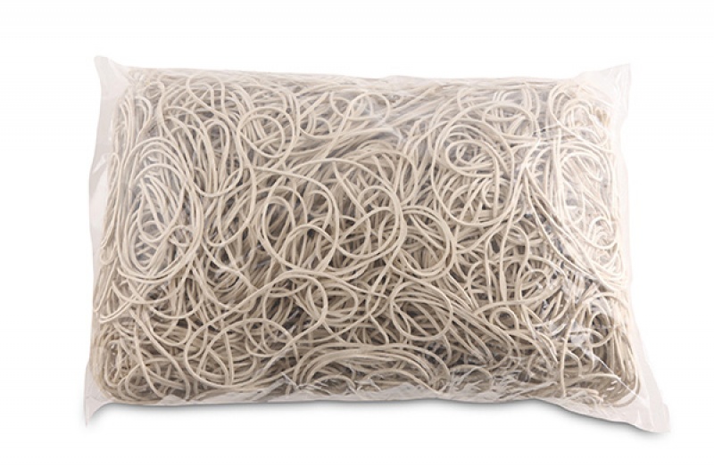Elastice pentru bani, 3mm grosime, D 50mm, 60% cauciuc, 1000g/punga, Office Products -culoare alba