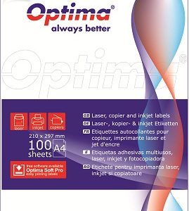 Etichete albe autoadezive 22/A4, 105 x 25,4 mm, 100 coli/top, Optima