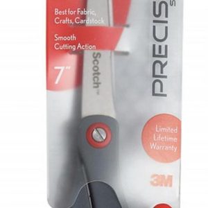 Foarfeca ergonomica, 18cm, varf ascutit pt. taiere de inalta precizie, 3M - SCOTCH Office - rosu/gri