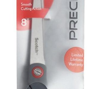 Foarfeca ergonomica, 20.5cm, varf ascutit pt. taiere de inalta precizie, 3M - SCOTCH Office - rosu/g