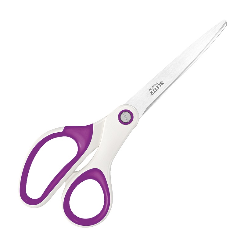 Foarfece pentru birou LEITZ WOW Titanium, 205 mm, mov