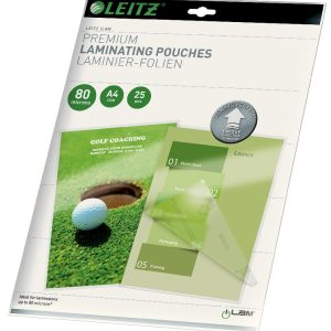 Folie laminare LEITZ UDT, la cald, A4, 80 mic, 25 buc/ set