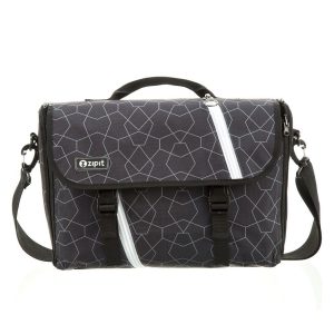 Geanta reversibila ZIPIT, cu husa laptop 14 inch - forme geometrice