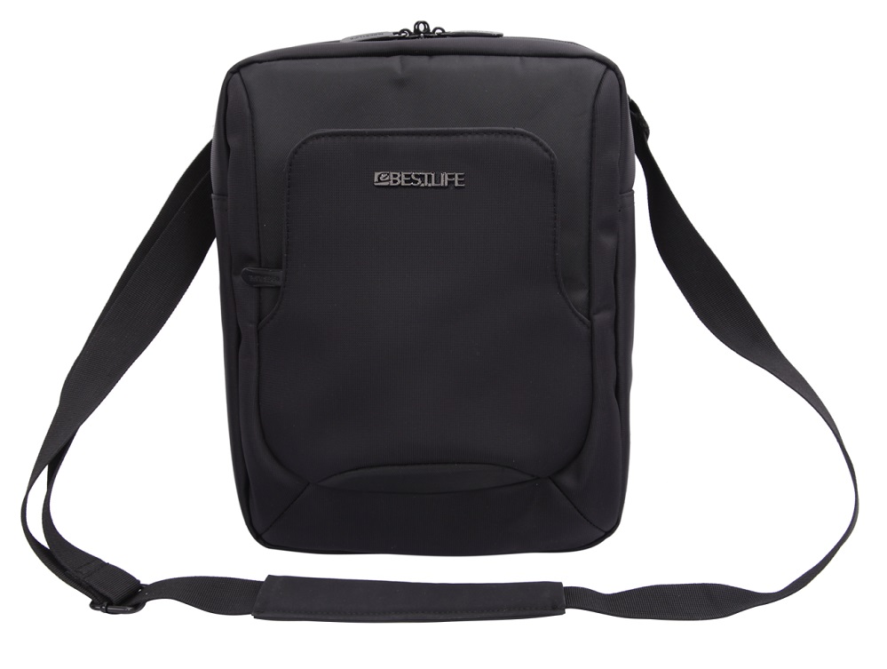 Geanta Bestlife tableta 10 inch, 1 compartiment, buzunare multiple, nylon, negru