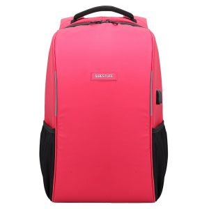 Rucsac BESTLIFE Travel Safe, 46x29x17cm, compartiment tableta si laptop 15.6 inch, rosu