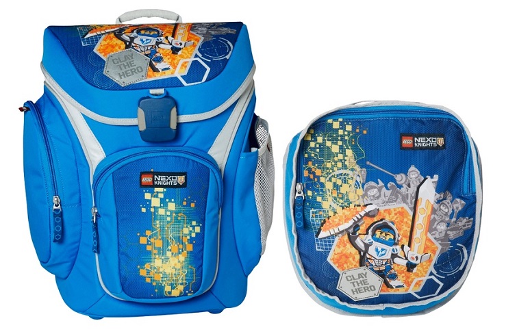 Ghiozdan scoala Explorer + sac sport, LEGO Core Line - design bleu Nexo Knights