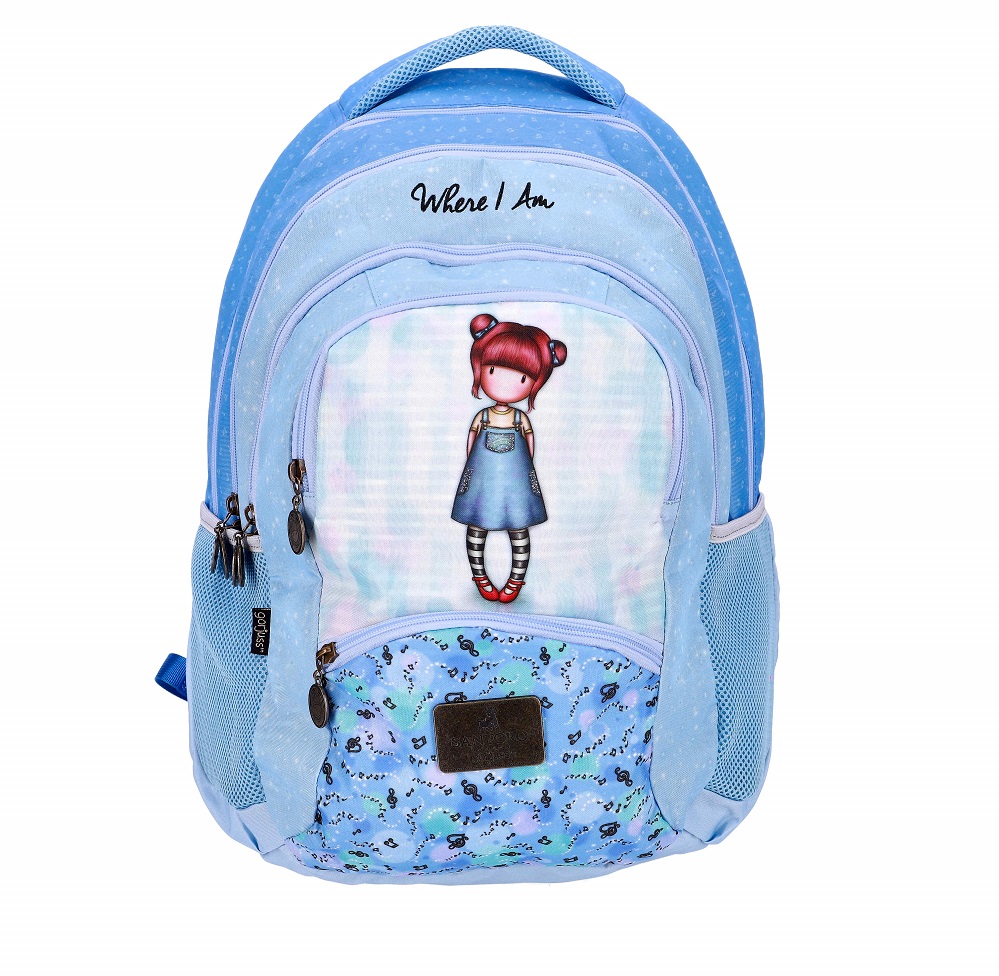 Rucsac scoala cu doua compartimente, 35L - Gorjuss Where Am I