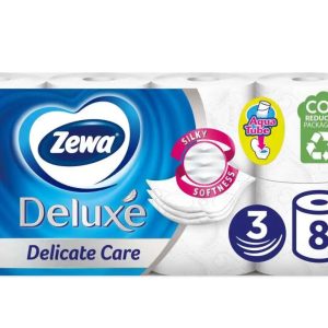 Hartie igienica 3 straturi, 8role/set, Zewa Deluxe Delicate Care