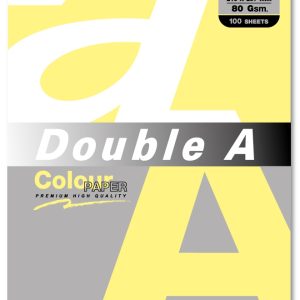 Hartie color pentru copiator A4, 80g/mp, 100coli/top, Double A - lemon intens