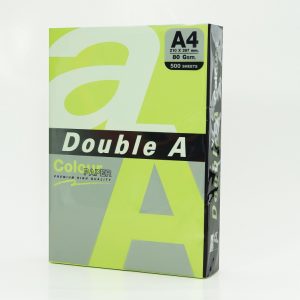 Hartie color pentru copiator A4, 75g/mp, 500coli/top, Double A - verde neon