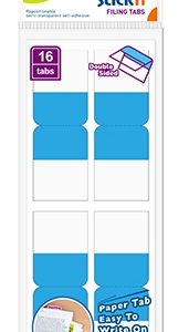 Film index autoadeziv cu tab din hartie, dubla fata, 25 x 72mm, 16 buc/set, Stick"n - culori asortat