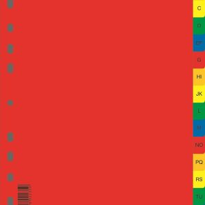 Index plastic color, alfabetic A-Z, extra wide, A4+, 120 microni, DONAU