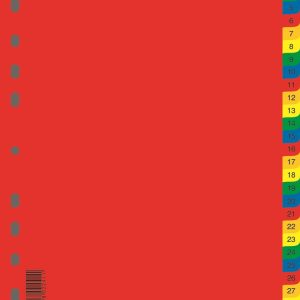 Index plastic color, numeric 1-31, extra wide, A4+, 120 microni, DONAU