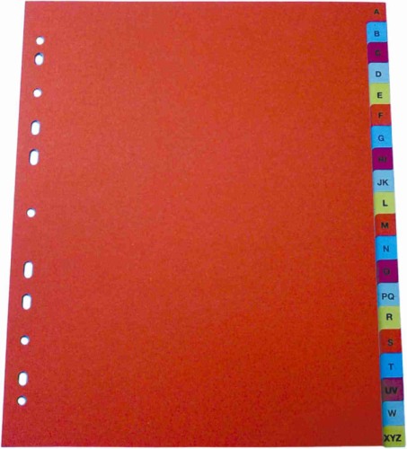 Index plastic color, numeric 1-31, extra wide, A4+, 125 microni, Optima