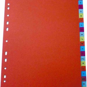 Index plastic color, numeric 1-12, extra wide, A4+, 125 microni, Optima