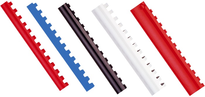 Inele plastic 6 mm, max 25 coli,100buc/cut, Optima - negru