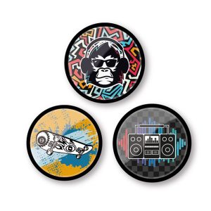 Insigne, 3buc/set, Roller NIKIDOM - Beat