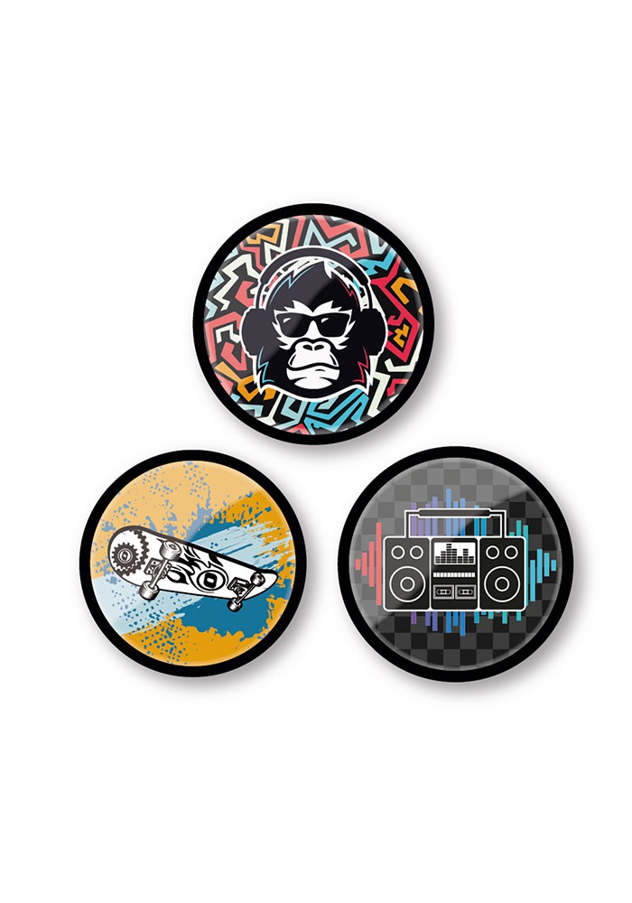 Insigne, 3buc/set, Roller NIKIDOM - Beat