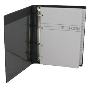 Agenda telefonica cu inele, 220 x 165 mm, cu index, KANGARO - culori asortate