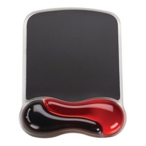 Mouse Pad Kensington Duo Gel, cu suport ergonomic pentru incheietura mainii, cu gel, rosu/negru