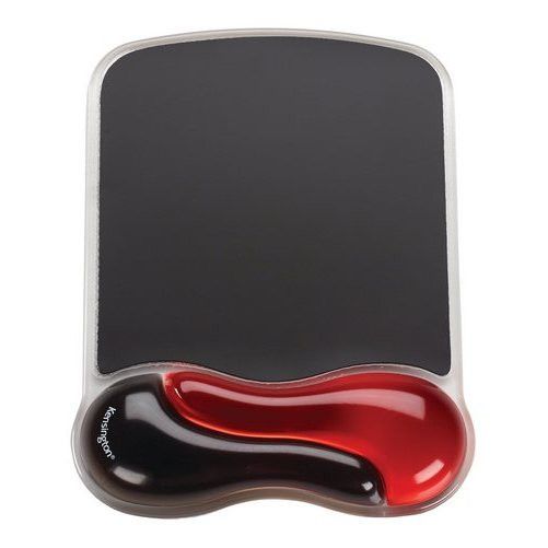 Mouse Pad Kensington Duo Gel, cu suport ergonomic pentru incheietura mainii, cu gel, rosu/negru
