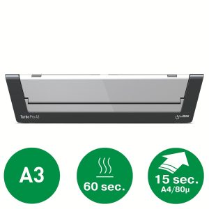 Laminator LEITZ iLAMTouch Turbo Pro, A3, kit folii laminare inclus, argintiu