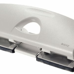 Perforator metalic LEITZ 5022 pentru 4 perforatii, 16 coli, gri