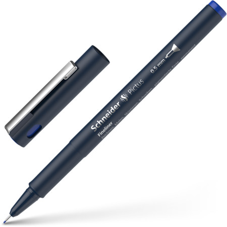 Liner pentru desen tehnic SCHNEIDER Pictus, varf fetru 0.5mm - albastru