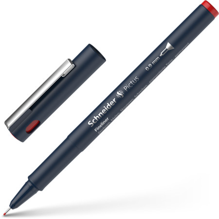 Liner pentru desen tehnic SCHNEIDER Pictus, varf fetru 0.9mm - rosu