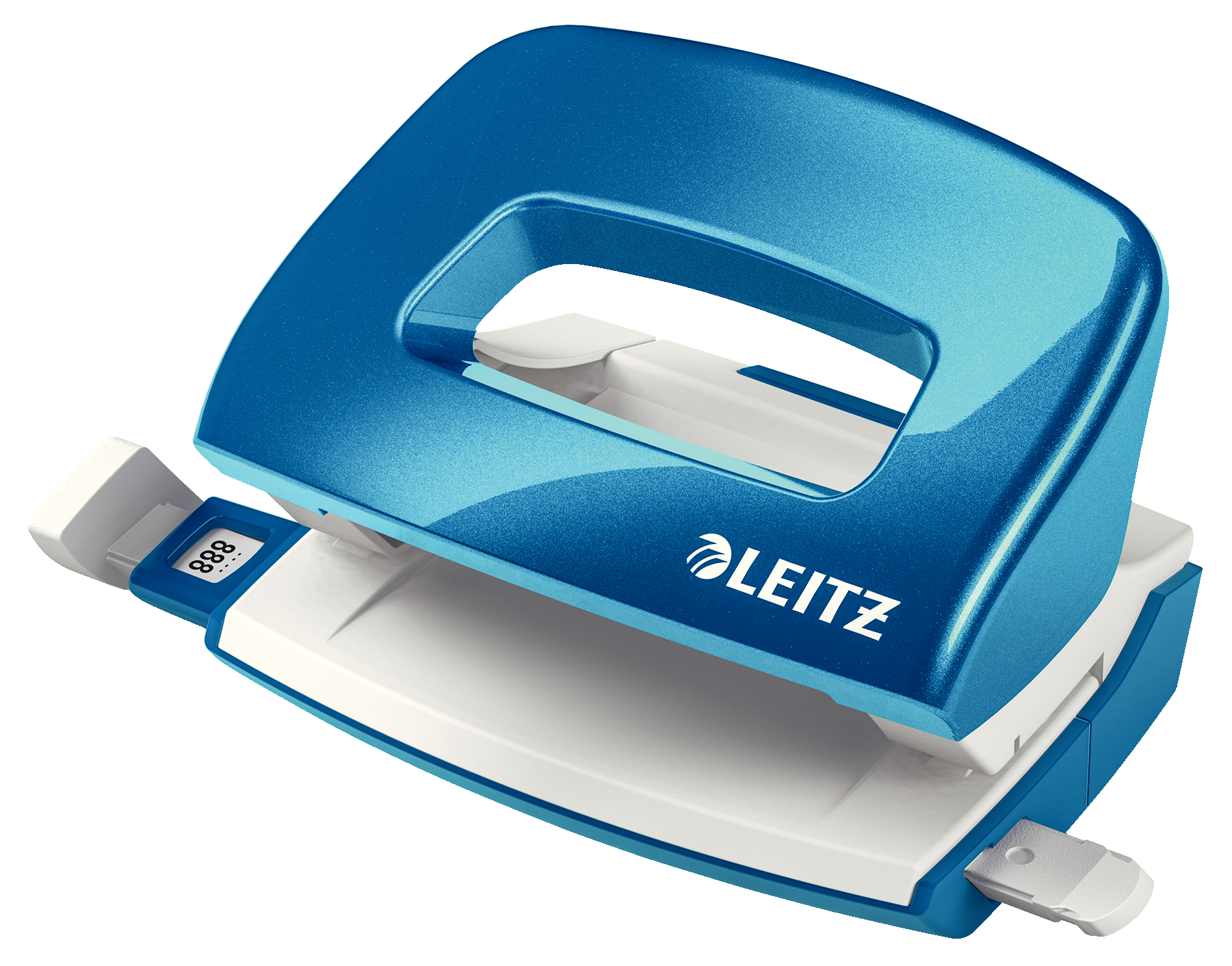 Perforator metalic LEITZ WOW 5060 MINI NeXXt Series, 10 coli, albastru