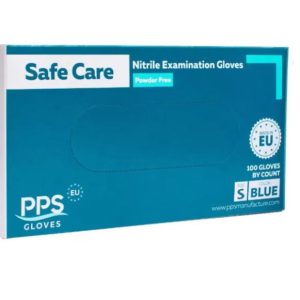 Manusi nitril PPS, unica folosinta, 100 buc/cutie - albastre - marime S