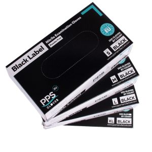 Manusi nitril PPS, unica folosinta, 100 buc/cutie - negre - marime XL