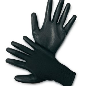 Manusi protectie, standard EN420, EN388:4131, degete cauciucate cu polyurethan - marimea 10 - negre