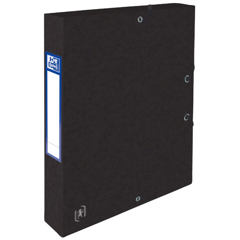 Mapa A4, carton MultiStrat 390g/mp, cu elastic, 40mm latime, OXFORD Top File - negru