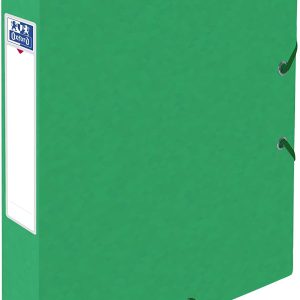 Mapa A4, carton MultiStrat 390g/mp, cu elastic, 40mm latime, OXFORD Top File - verde