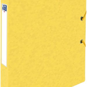 Mapa A4, carton MultiStrat 390g/mp, cu elastic, 25mm latime, OXFORD Top File - galben