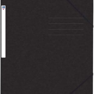 Mapa A4, carton MultiStrat 390g/mp, cu elastic, OXFORD Top File - negru
