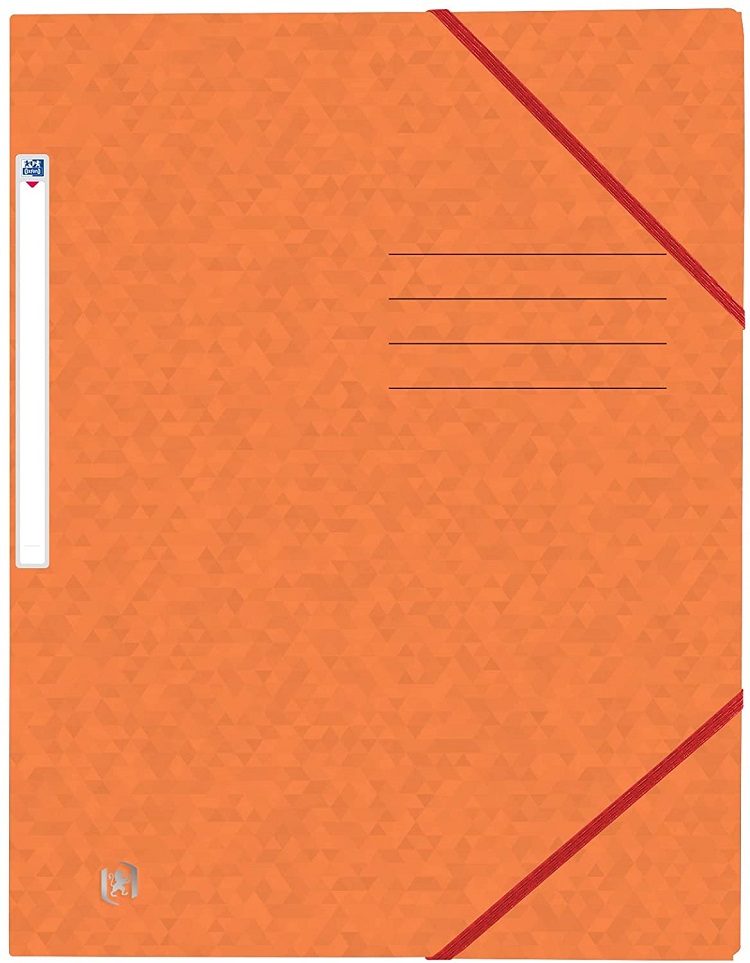 Mapa A4, carton MultiStrat 390g/mp, cu elastic, OXFORD Top File - orange
