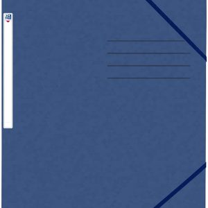 Mapa A4, carton MultiStrat 390g/mp, cu elastic, OXFORD Top File - bleumarin