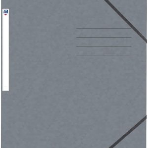 Mapa A4, carton MultiStrat 390g/mp, cu elastic, OXFORD Top File - gri