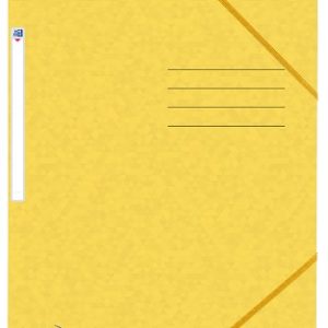 Mapa A4, carton MultiStrat 390g/mp, cu elastic, OXFORD Top File - galben