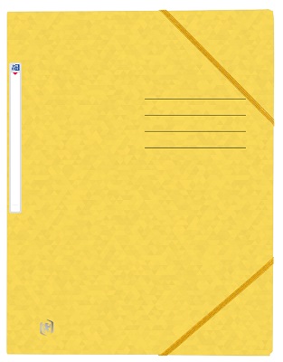 Mapa A4, carton MultiStrat 390g/mp, cu elastic, OXFORD Top File - galben