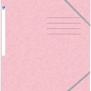 Mapa A4, carton MultiStrat 390g/mp, cu elastic, OXFORD Top File - roz pastel