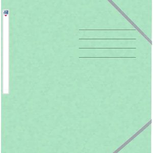 Mapa A4, carton MultiStrat 390g/mp, cu elastic, OXFORD Top File - verde pastel